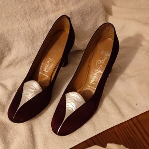 Sophisticated Purple and Silver Heels for Formal Events